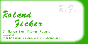 roland ficker business card